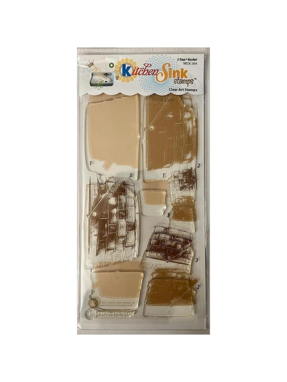 Kitchen Sink Stamps 3-Step Basket Clear Stamp Set Card Making Craft